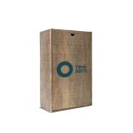 Дерев’яна коробка 33х20х10 см сіра - фото подарункові набори