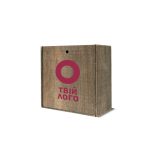 Деревянная коробка 20х20х10 см серая - фото подарункові набори