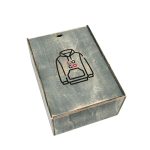 Деревянная коробка 26-21-10 см серая - фото подарункові набори