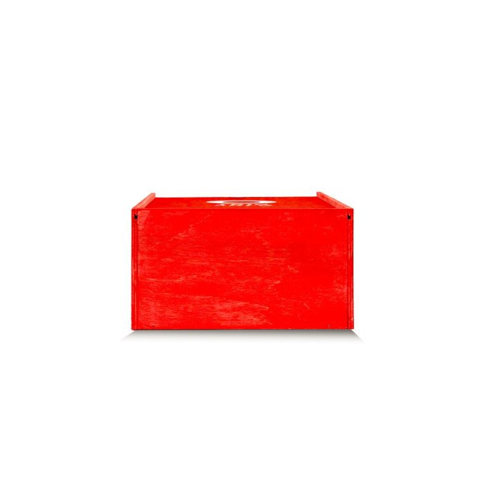 Деревянная коробка 20х20х10 см красная - фото подарункові набори