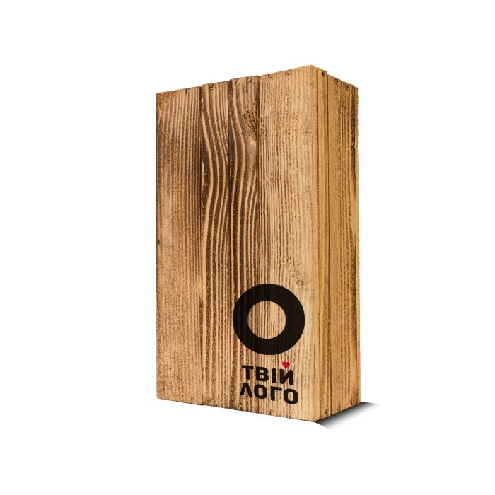 Дерев’яна коробка “ящик” 35х21х10 см - фото подарункові набори