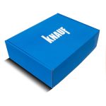 Коробка картонна 30х24х9 см синя - фото подарункові набори